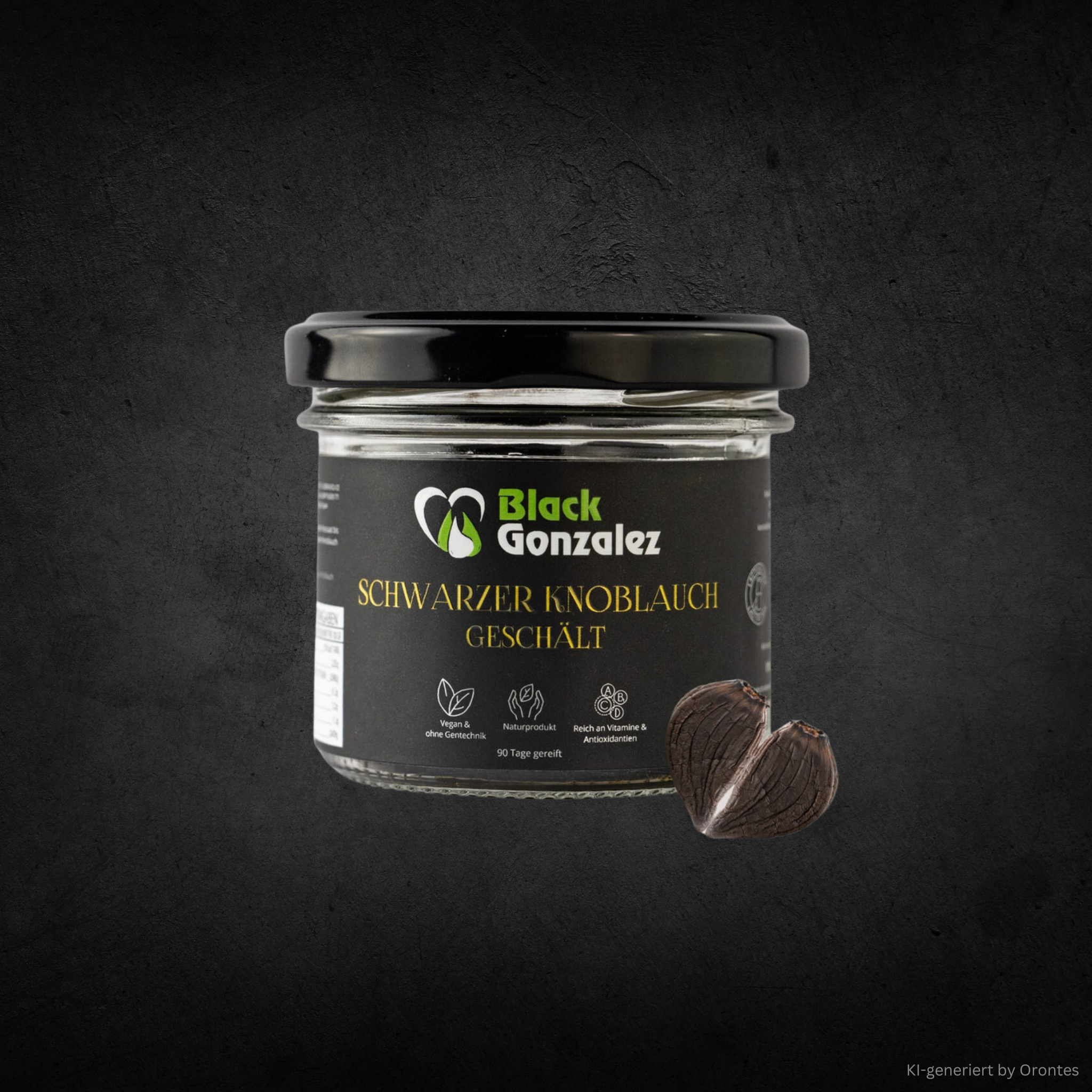 Schwarzer Knoblauch geschält