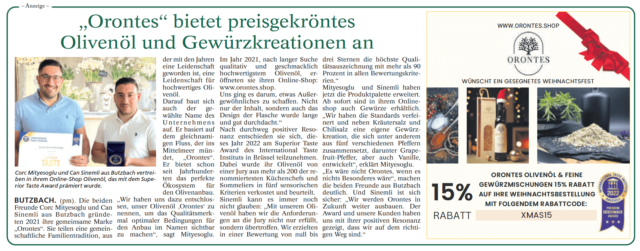 Giessener Allgemeine - Preisgekröntes Olivenöl