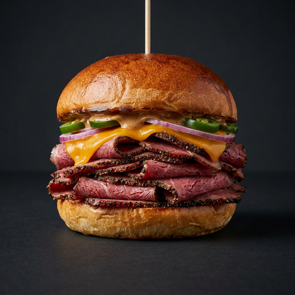 THE SMOKY HEAT – Pastrami Burger